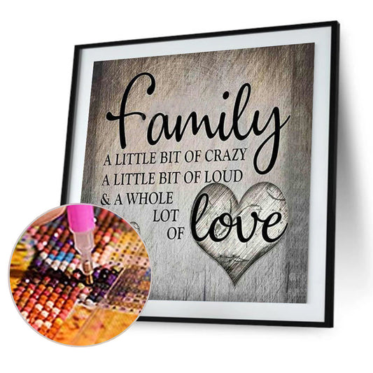 Diamond Painting - Full Square -Calligraphy and painting love (30*30CM)