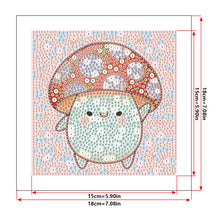 Load image into Gallery viewer, Diamond Painting - Full Crystal - Cartoon mushroom (18*18CM)
