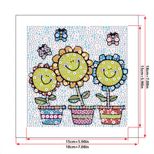 Load image into Gallery viewer, Diamond Painting - Full Crystal - Cartoon potted flower (18*18CM)
