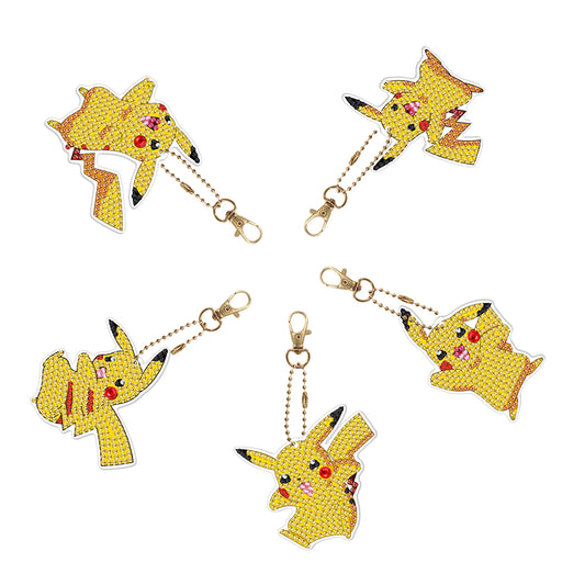 5x DIY Full Special-shaped Diamond Painting Keychain Cartoon Animal