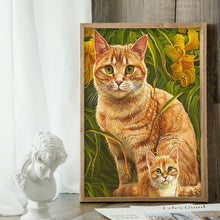 Load image into Gallery viewer, Diamond Painting - Full Round - Cat mother and child (30*40CM)
