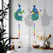 Load image into Gallery viewer, DIY Special Shaped Crystal Peafowl Diamond Painting Kit Pendant
