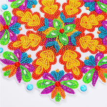 Load image into Gallery viewer, 5D DIY Dot Drill Diamond Painting Flower Wreath Kit with Chain Art Pendant
