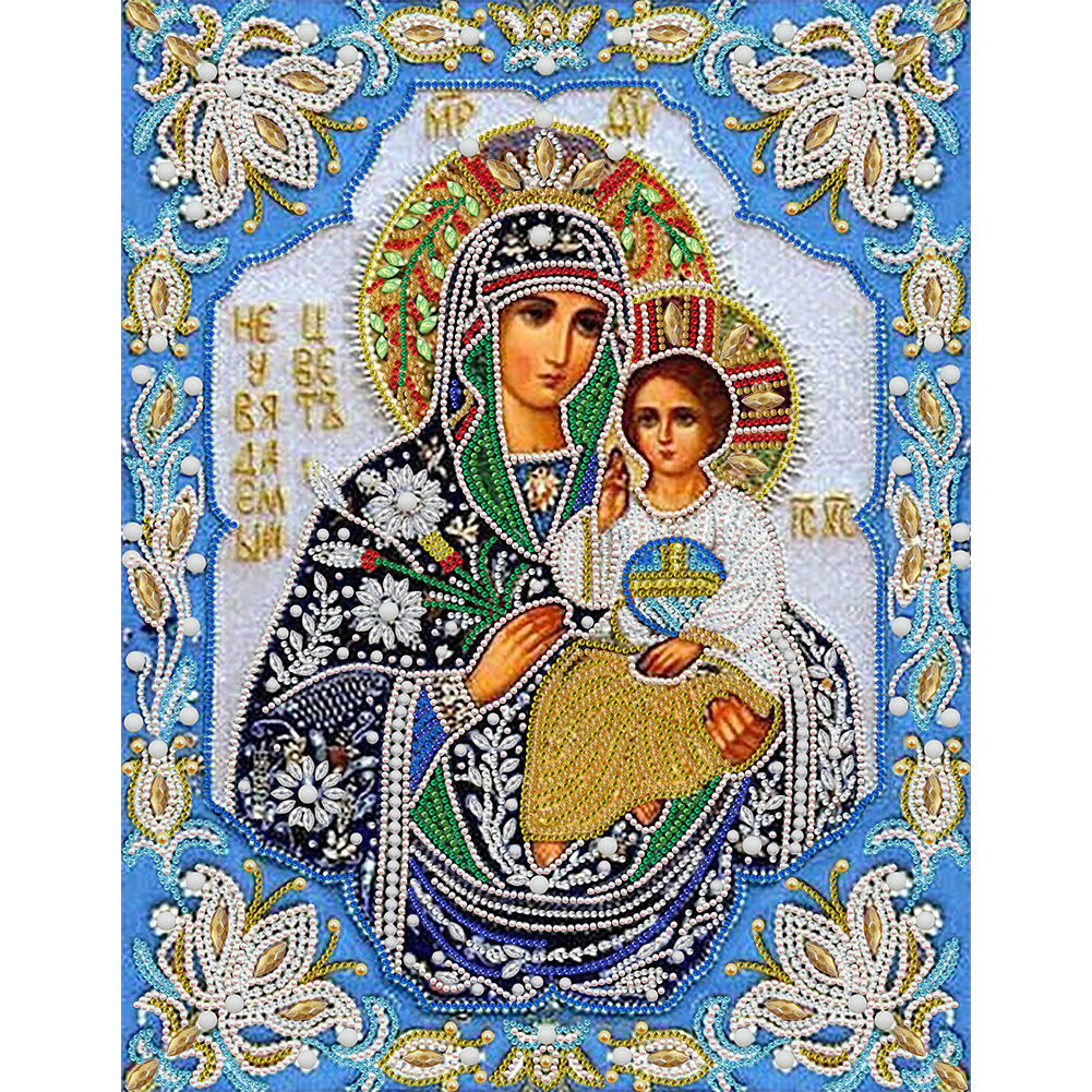 Diamond Painting - Partial Special Shaped - Virgin mary (40*50CM)