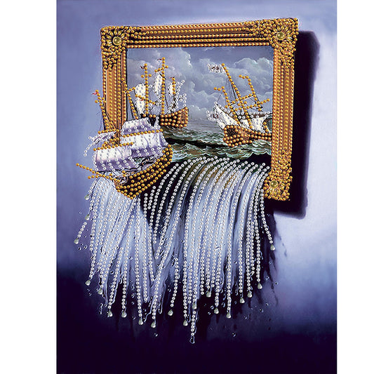 Diamond Painting - Full Special Shaped - Waterfall in the picture (30*40CM)