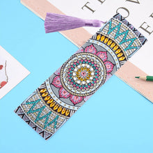 Load image into Gallery viewer, DIY Mandala Diamond Painting Bookmark Special Shaped Tassel Craft
