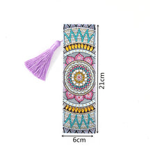 Load image into Gallery viewer, DIY Mandala Diamond Painting Bookmark Special Shaped Tassel Craft
