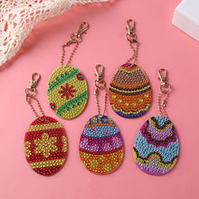 Load image into Gallery viewer, 5pcs Egg Special Shaped Diamond Painting Kit Keychain for Bag Key
