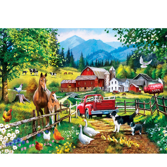 Diamond Painting - Full Round - Truck farm (40*30CM)