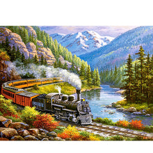 Load image into Gallery viewer, Diamond Painting - Full Round - Train park (40*30CM)
