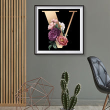Load image into Gallery viewer, Diamond Painting - Full Round - English letter V (30*30CM)
