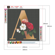 Load image into Gallery viewer, Diamond Painting - Full Round - English letter A (30*30CM)
