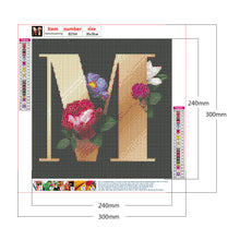 Load image into Gallery viewer, Diamond Painting - Full Round - English letter M (30*30CM)
