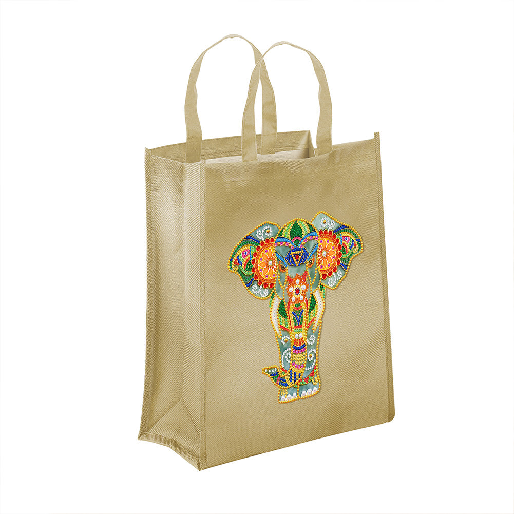 DIY Diamond Painting Oxford Handbag Storage Bags Grocery Totes  Elephant