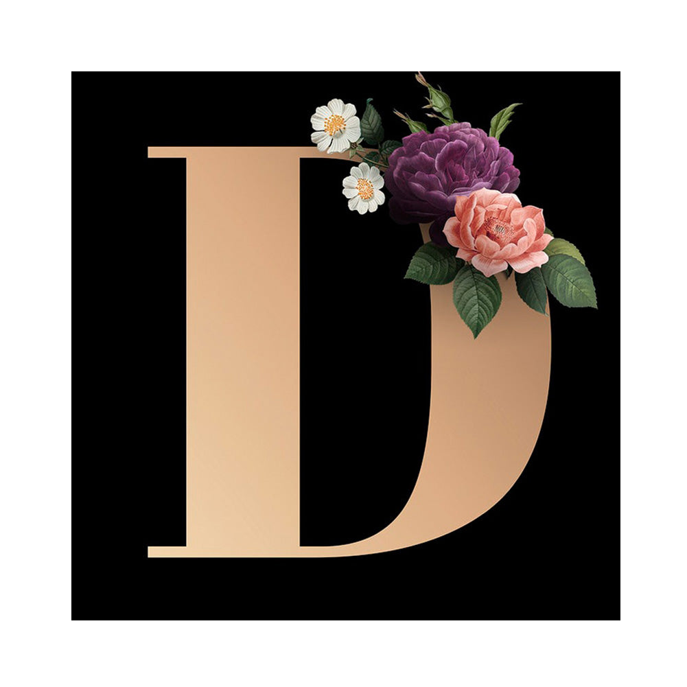 Diamond Painting - Full Round - English letter D (30*30CM)
