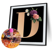 Load image into Gallery viewer, Diamond Painting - Full Round - English letter D (30*30CM)
