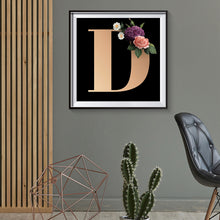 Load image into Gallery viewer, Diamond Painting - Full Round - English letter D (30*30CM)
