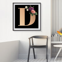 Load image into Gallery viewer, Diamond Painting - Full Round - English letter D (30*30CM)
