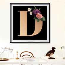 Load image into Gallery viewer, Diamond Painting - Full Round - English letter D (30*30CM)
