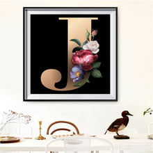 Load image into Gallery viewer, Diamond Painting - Full Round - English letter J (30*30CM)
