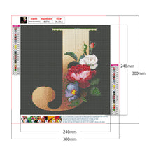 Load image into Gallery viewer, Diamond Painting - Full Round - English letter J (30*30CM)
