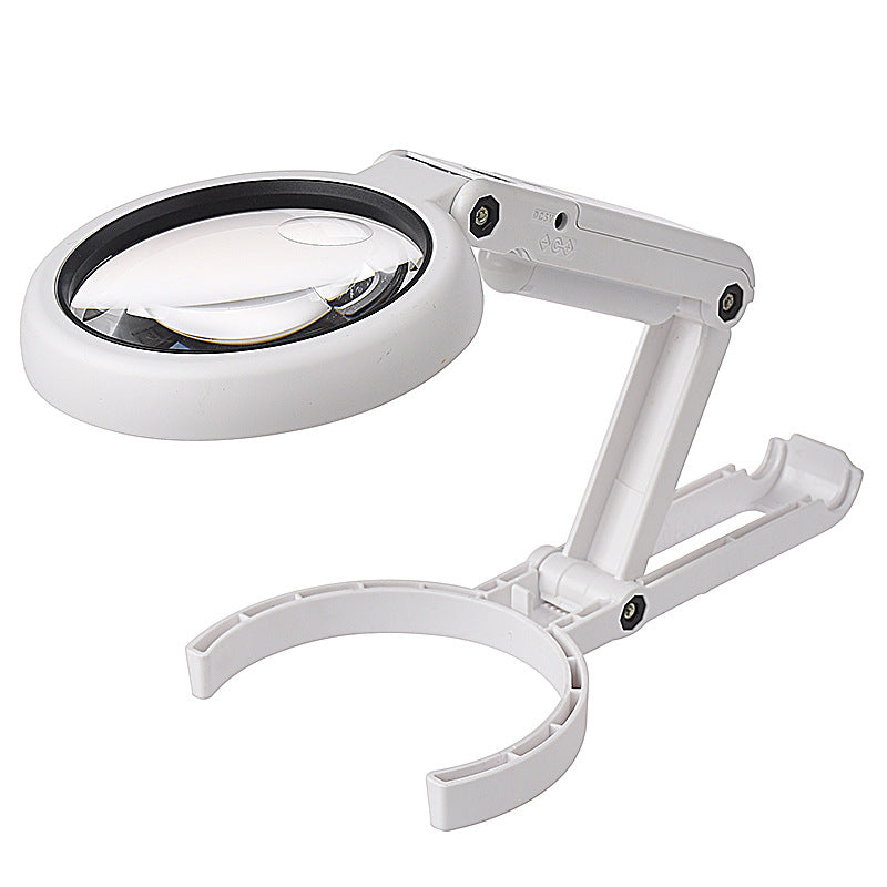 LED Folding Magnifier for Reading Portable Handheld Loupe Magnifying Glass