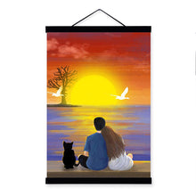 Load image into Gallery viewer, Magnetic Poster Hanger DIY Painting Photo Frame Teak Wooden Art 204mm
