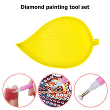 Load image into Gallery viewer, 2x Diamond Painting Tray Leaf-shaped Rhinestone Drill Plate DIY Craft Tools
