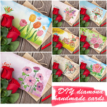 Load image into Gallery viewer, 8pcs Diamond Painting Greeting Thanks Cards Special-shaped Drill
