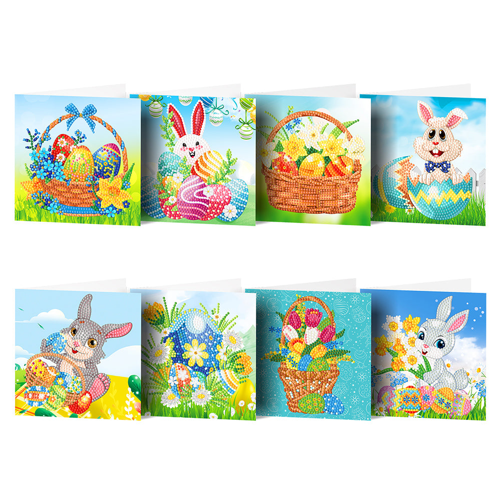 8pcs Diamond Painting Greeting Festival Cards Special-shaped Drill