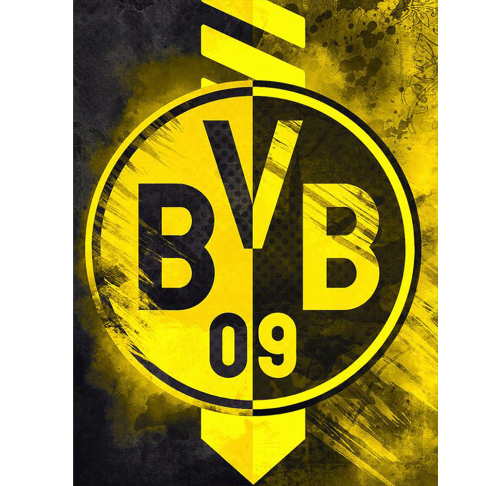 Diamond Painting - Full Round - Dortmund team crest (30*40CM)
