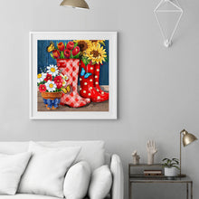 Load image into Gallery viewer, Diamond Painting - Full Round - Boots sunflower (30*30CM)
