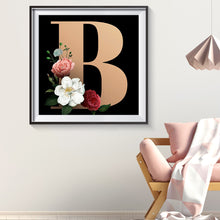 Load image into Gallery viewer, Diamond Painting - Full Round  - English letter B (30*30CM)
