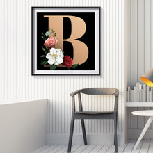 Load image into Gallery viewer, Diamond Painting - Full Round  - English letter B (30*30CM)
