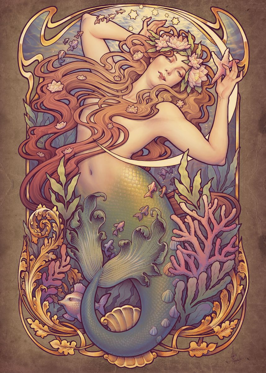 Diamond Painting - Full Round - Tarot Mermaid (30*40CM)