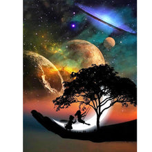 Load image into Gallery viewer, Diamond Painting - Full Square - Planet people silhouettes (50*60CM)
