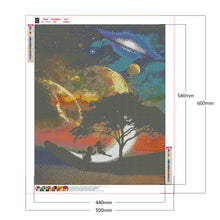 Load image into Gallery viewer, Diamond Painting - Full Square - Planet people silhouettes (50*60CM)

