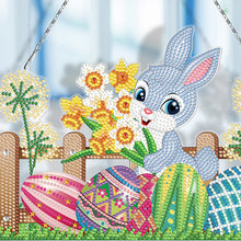 Load image into Gallery viewer, Easter Rabbit Egg Ornament DIY Diamond Crystal Hanging Pendant
