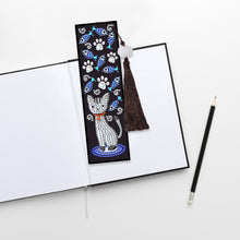 Load image into Gallery viewer, 2pcs Creative DIY Diamond Painting Bookmark Leather Tassel Tags Art
