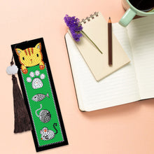 Load image into Gallery viewer, 2pcs Creative DIY Diamond Painting Bookmark Leather Tassel Tags Art
