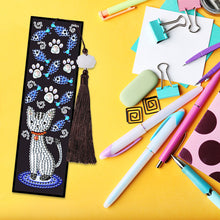 Load image into Gallery viewer, 2pcs Creative DIY Diamond Painting Bookmark Leather Tassel Tags Art
