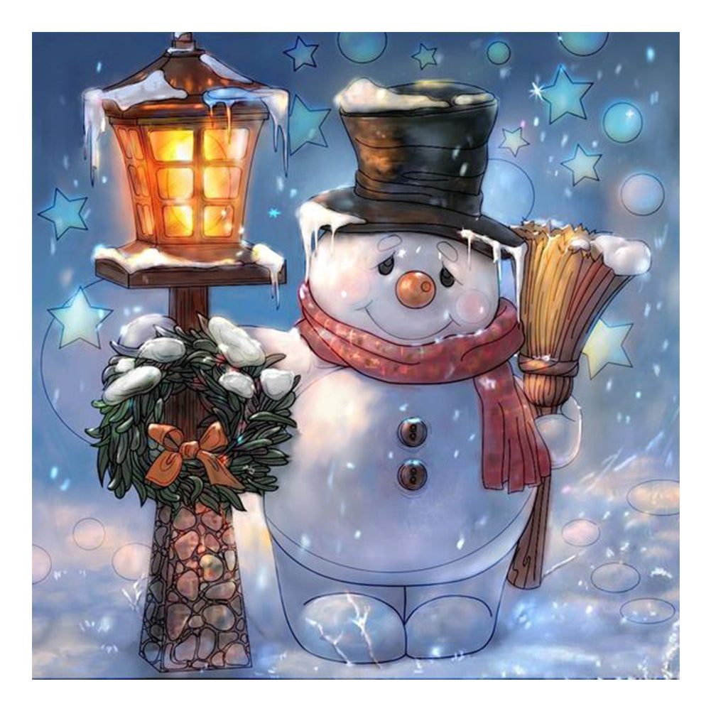 Diamond Painting - Full Round - Little snowman (30*30CM)