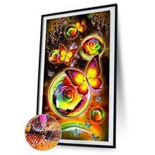 Load image into Gallery viewer, Diamond Painting - Full Round - Rose butterfly (40*70CM)
