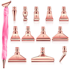 Load image into Gallery viewer, 13x 5D Resin Diamond Painting Pen Nib DIY Craft Point Drill Pen Rose Gold
