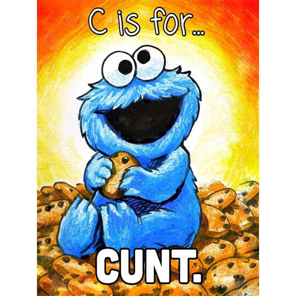 Diamond Painting - Full Round - Cookie Monster (30*40CM)