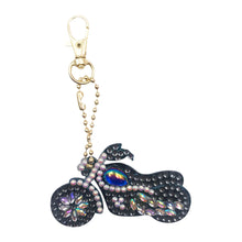 Load image into Gallery viewer, Motorcycle Special Shaped DIY Bright Diamond Painting Kit Keychain for Bag
