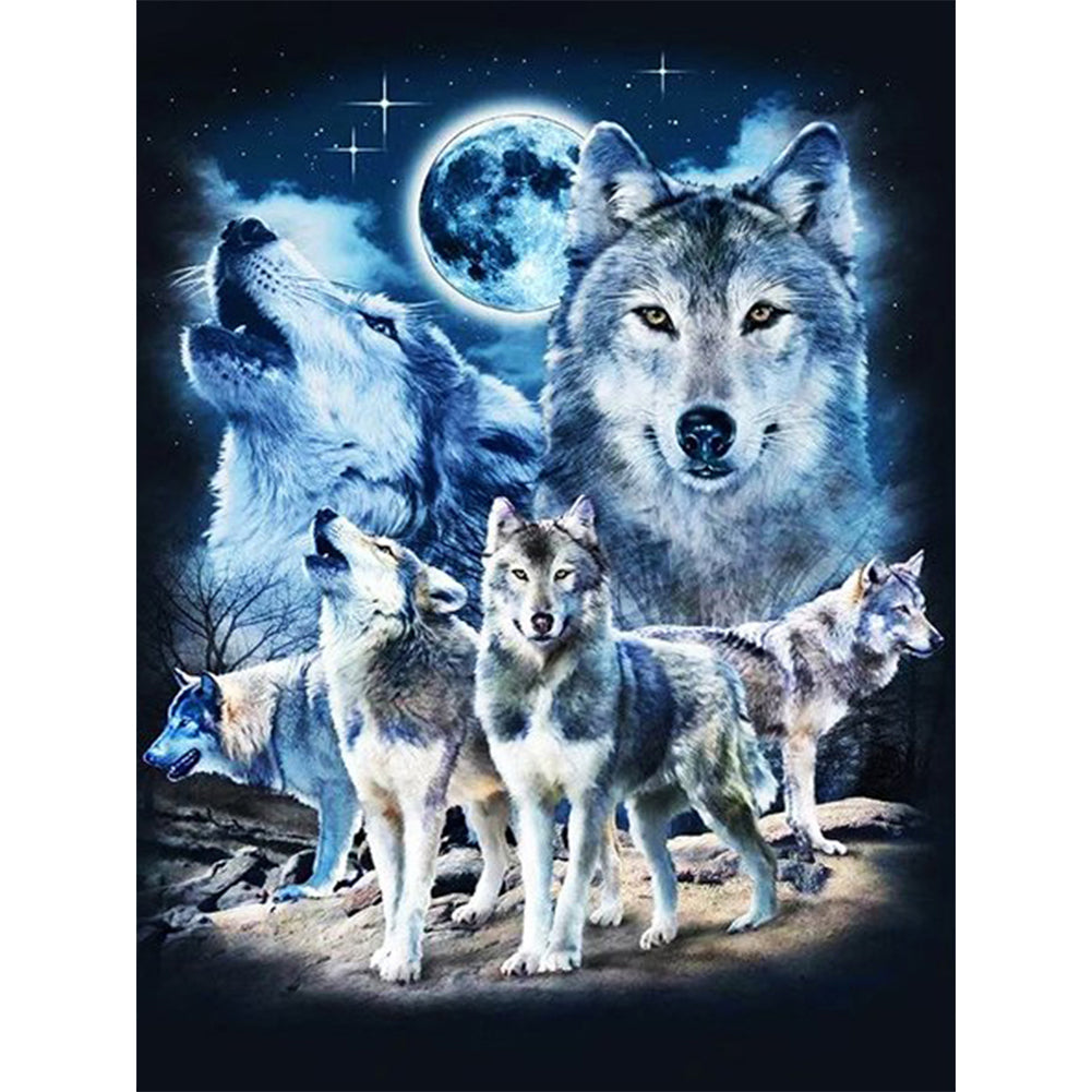 Diamond Painting - Full Round - Wolves (30*40CM)