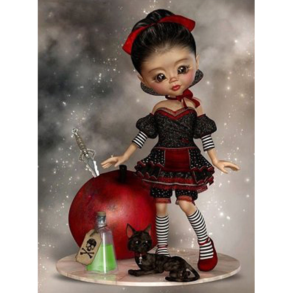 Diamond Painting - Full Round - cartoon girl (40*50CM)