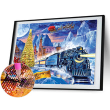 Load image into Gallery viewer, Diamond Painting - Full Round - christmas train (50*40CM)
