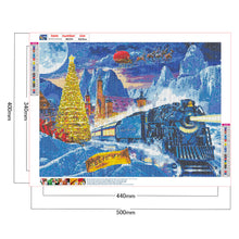 Load image into Gallery viewer, Diamond Painting - Full Round - christmas train (50*40CM)
